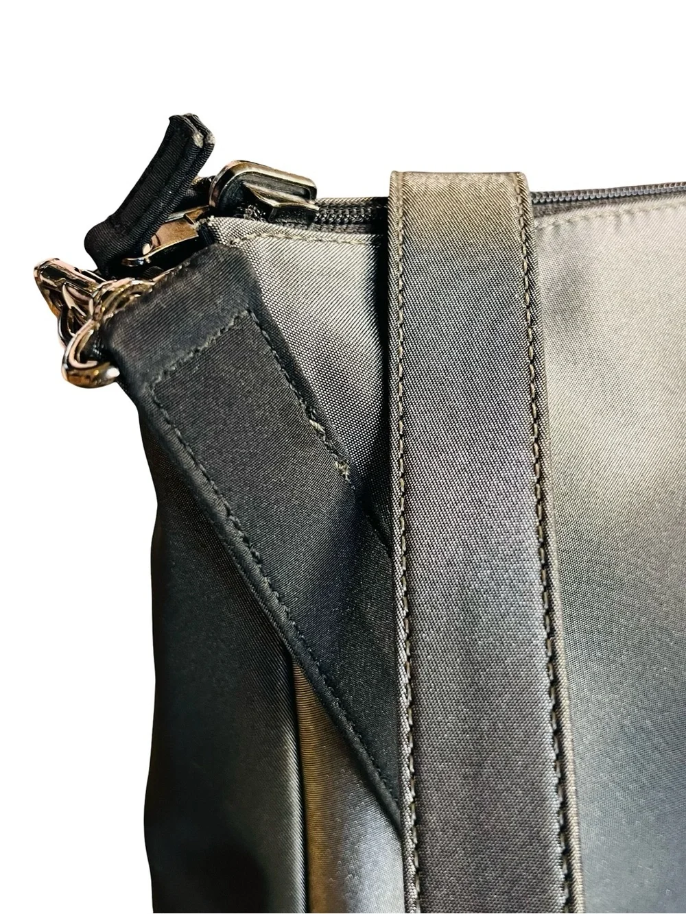 Espirit Vintage 90s Silver Reversible Shoulder Bag Convertible Hobo Slouchy